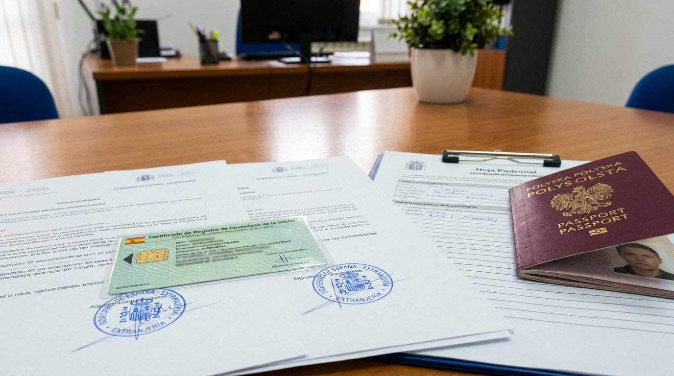 Certyfikat rejestracyjny NIE i dokumenty zameldowania w Hiszpanii