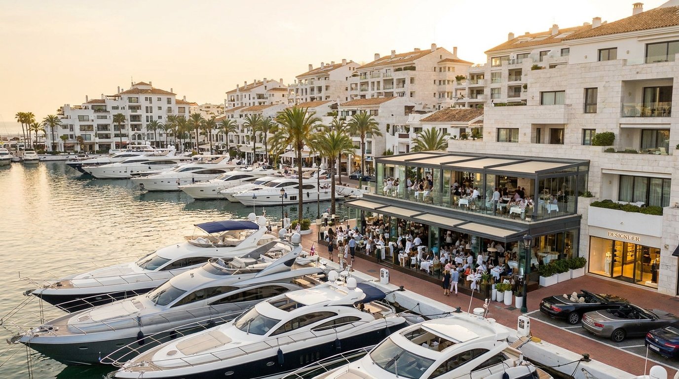 Luksusowa marina w Marbelli Puerto Banus na Costa del Sol
