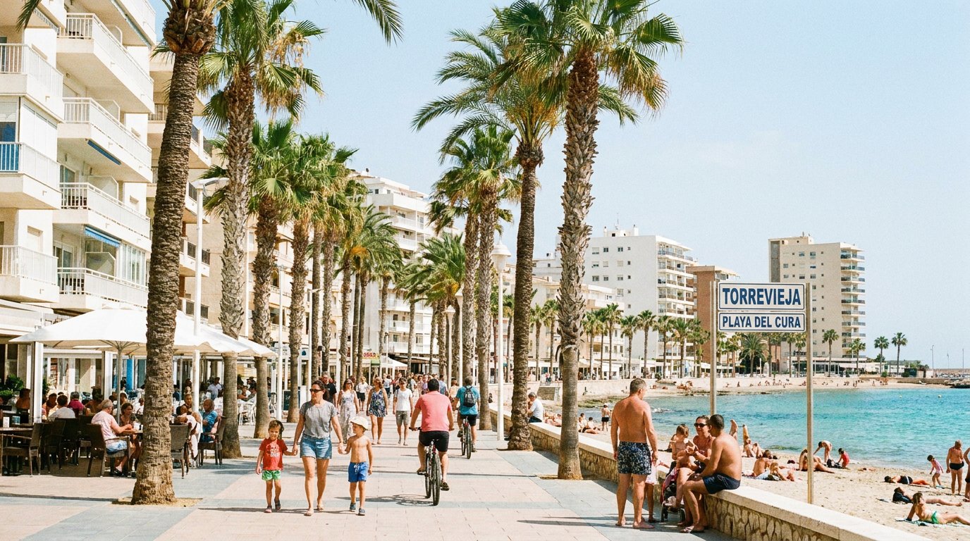 Promenada w Torrevieji na Costa Blanca